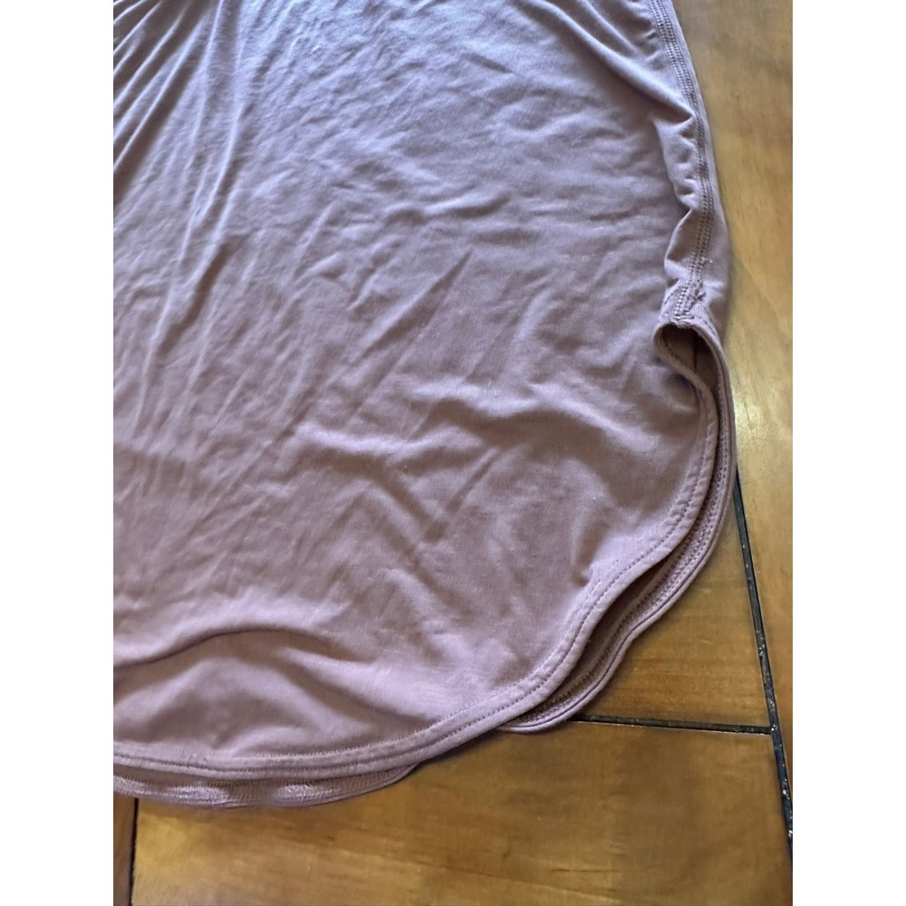 prAna Womens Mauve Brown Keyhole Back Yoga Tank Top Small Sleeveless Curved Hem - Picture 4 of 6